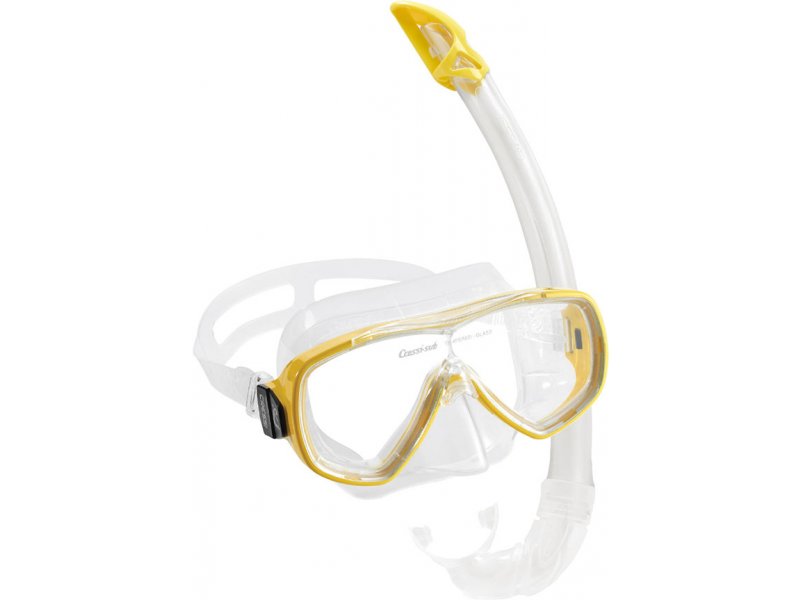 Набор Onda Marea Cobo (Маска Onda + Трубка Mexico) Прозрачный Силикон Желтый Cressi