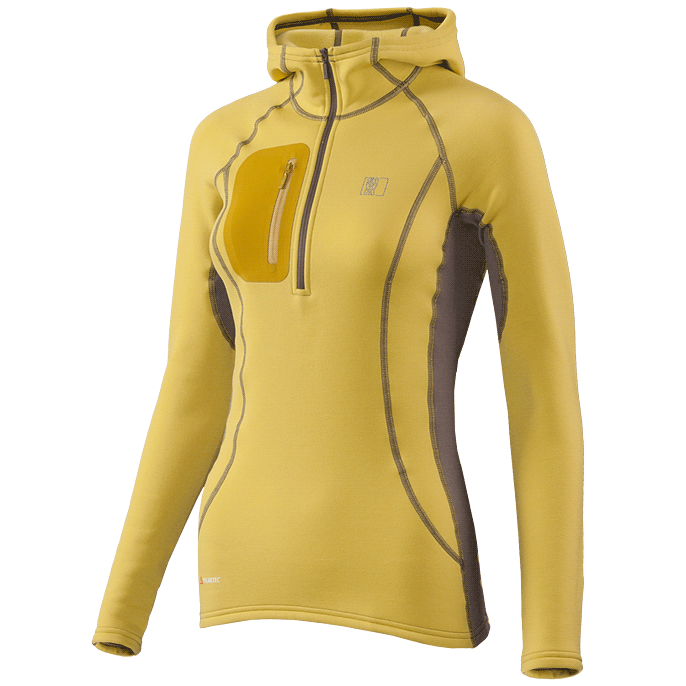 Термобелье Майка Сивера Сноуи Про С Капюшоном И Карманом Женская Лайм/асфальт