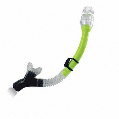 Трубка Для Дайвинга Aqualung Impulse Dry Flex Neon Yellow (Прозрачный Силикон)