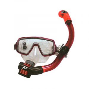Комплект Маска Aqua Lung/technisub Вентура Миди (Прозр.силик) + Трубка Гелиокс (С Клап.)