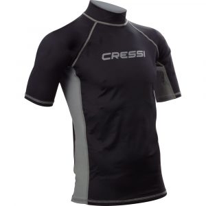 Майка Лайкра Cressisub Rash Guard Муж. Короткий Рукав Черная