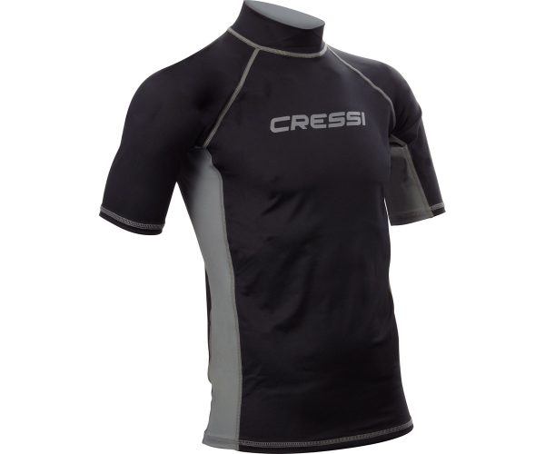 Майка Лайкра Cressisub Rash Guard Муж. Короткий Рукав Черная