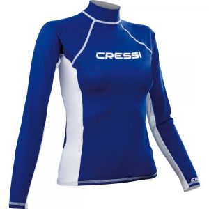 Майка Лайкра Cressisub Rash Guard Жен. Длинный Рукав Синяя