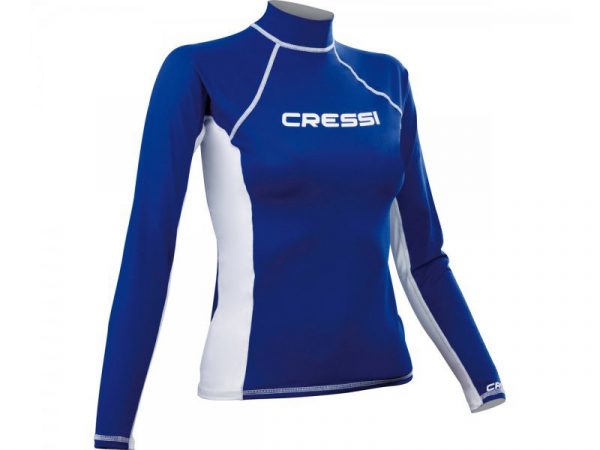 Майка Лайкра Cressisub Rash Guard Жен. Длинный Рукав Синяя