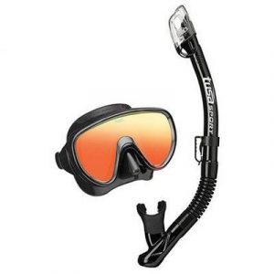 Набор Tusa Serene Mirror Зеркальные Линзы (Черный Силикон) Черный