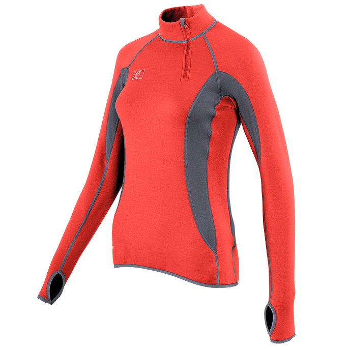 Термобелье Майка Сивера Сноуи С Воротником И Полуперчаткой Женская Кармин/индиго